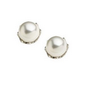 Pearl Stud Earrings w/ 6 Mm Faux Pearls